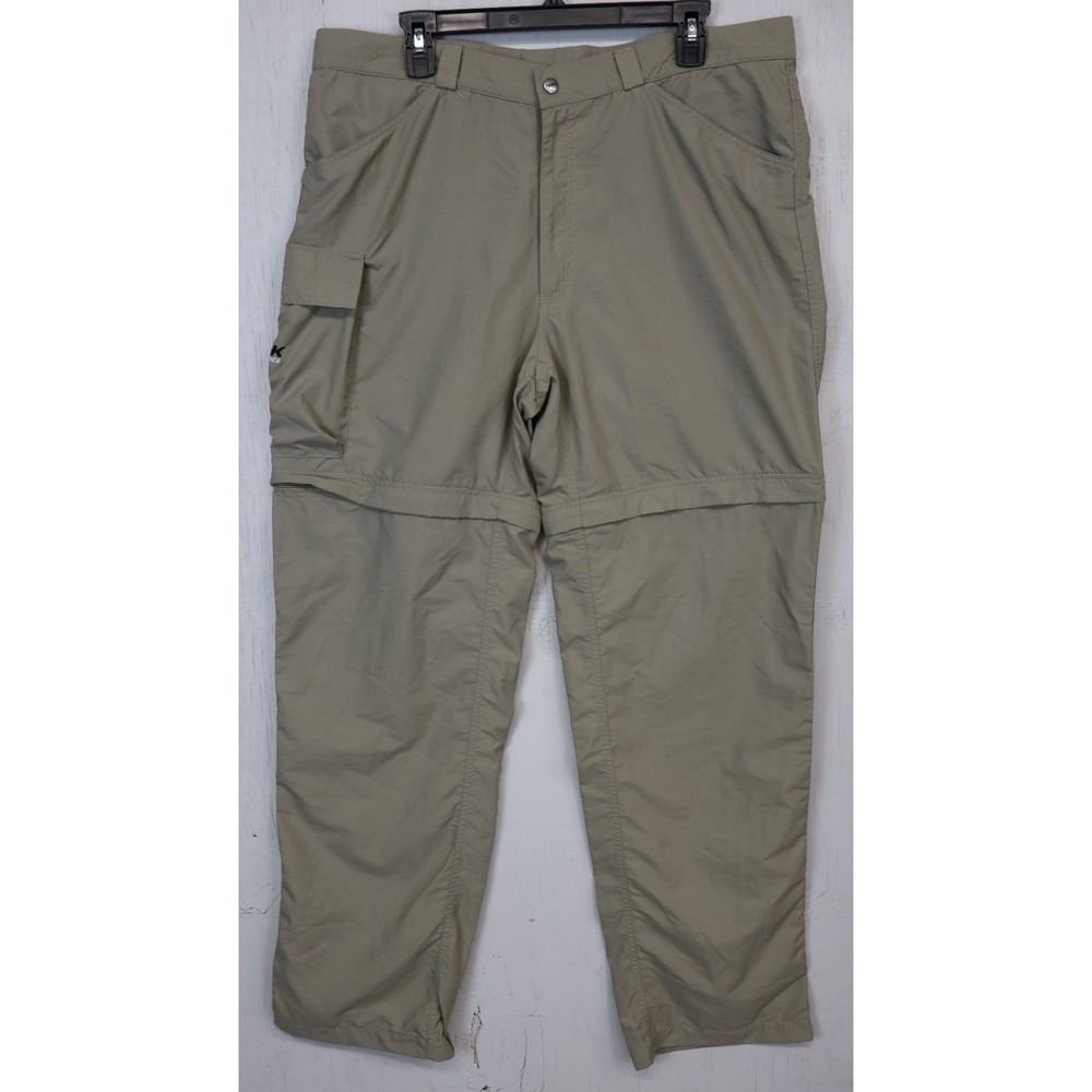 Peak‎ Performance Hiking Pants Mens Size XL Brown Convertible to Shorts Sweden